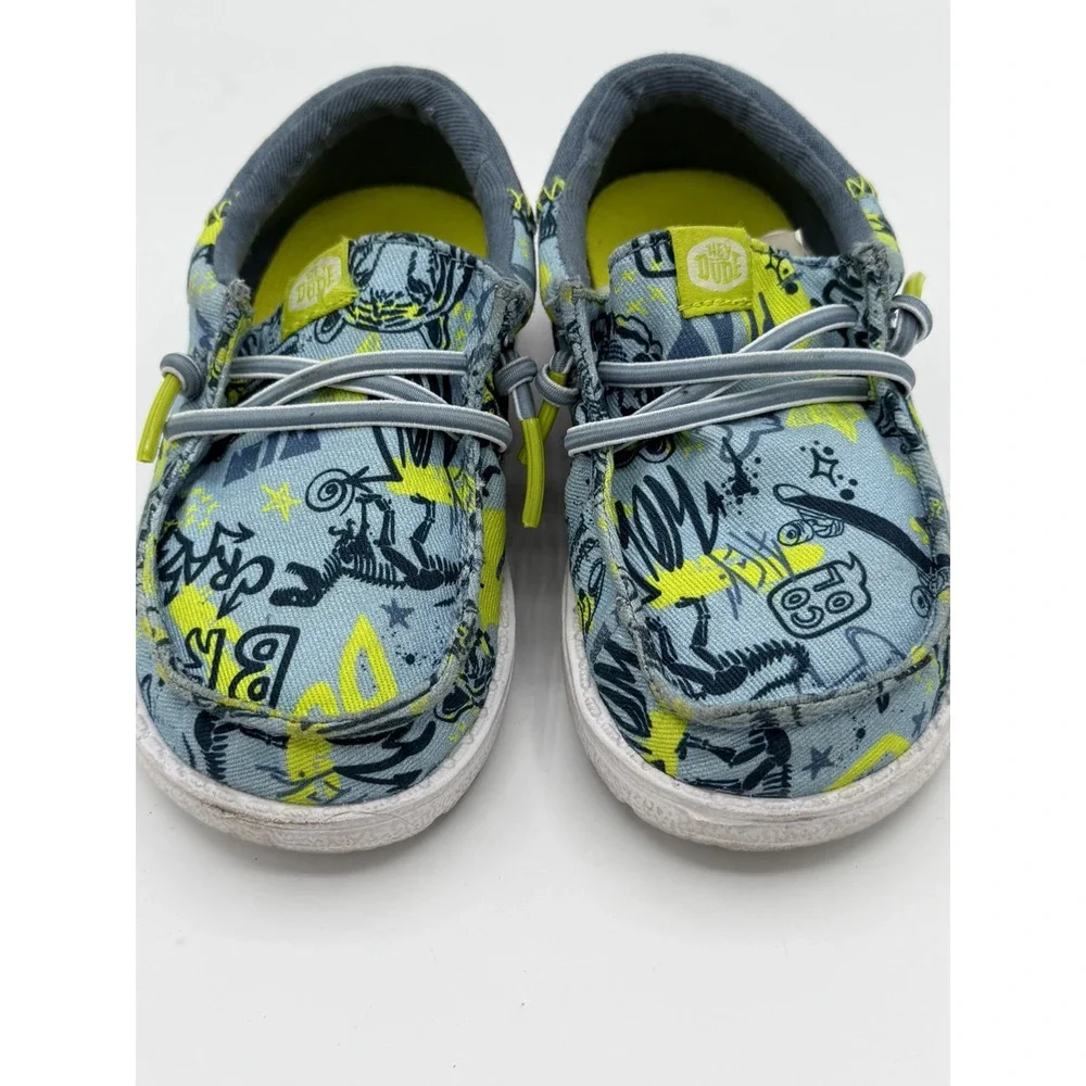 Hey Dude Wally Toddler Funk Graffiti Mix Shoes Sneakers Loafers Slip On Size C8